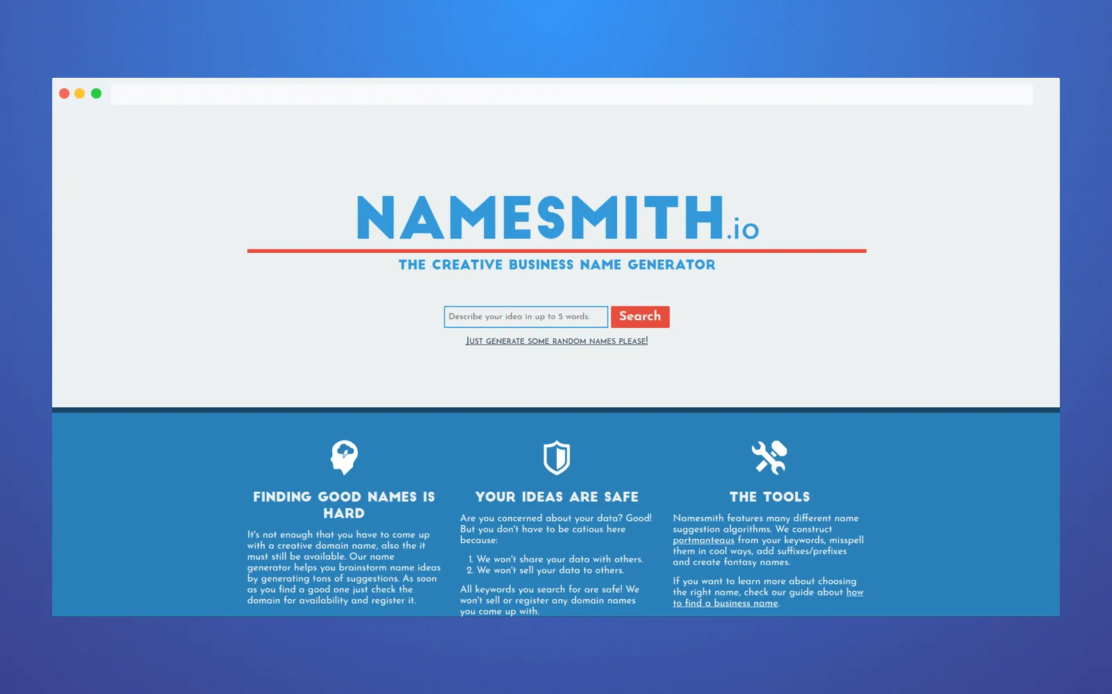 Namesmith tool