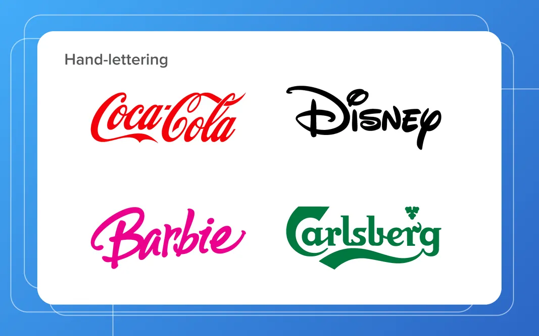 New logo design trends and the use of hand-lettering on business logo examples