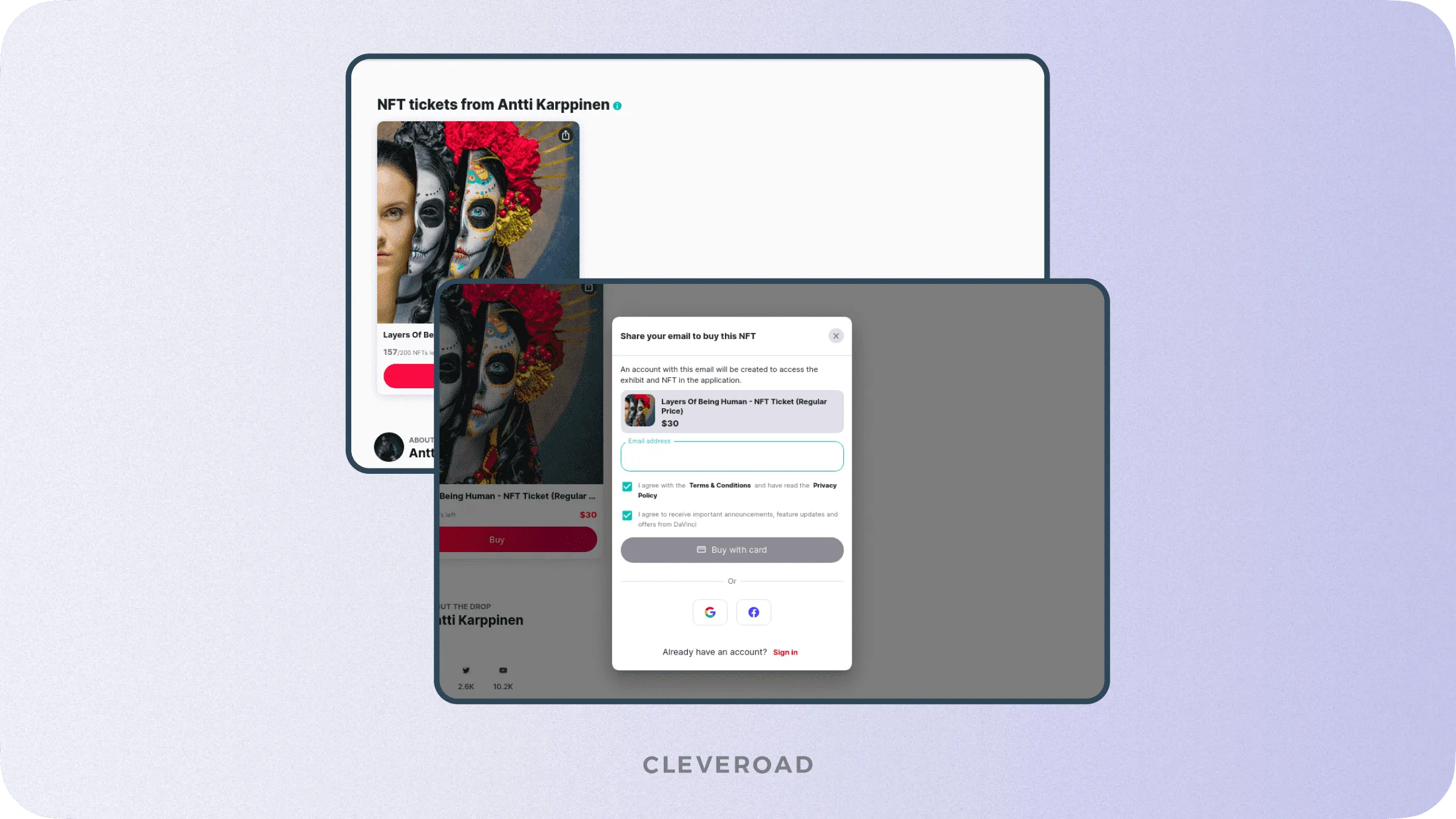 NFT marketplace by Cleveroad