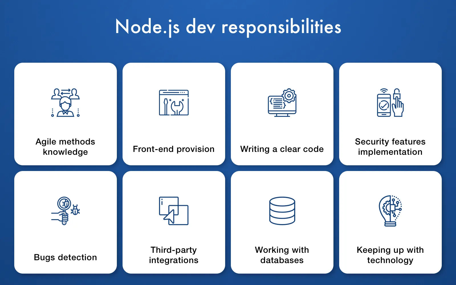 Node.js devs responsibilities