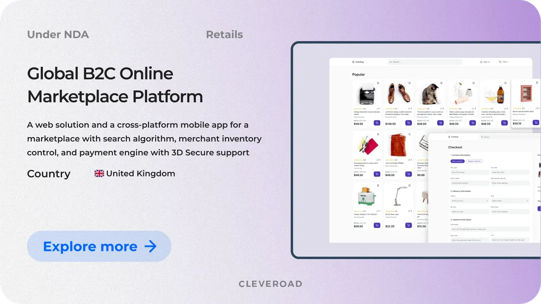 Online Marketplace Platform from Cleveroad