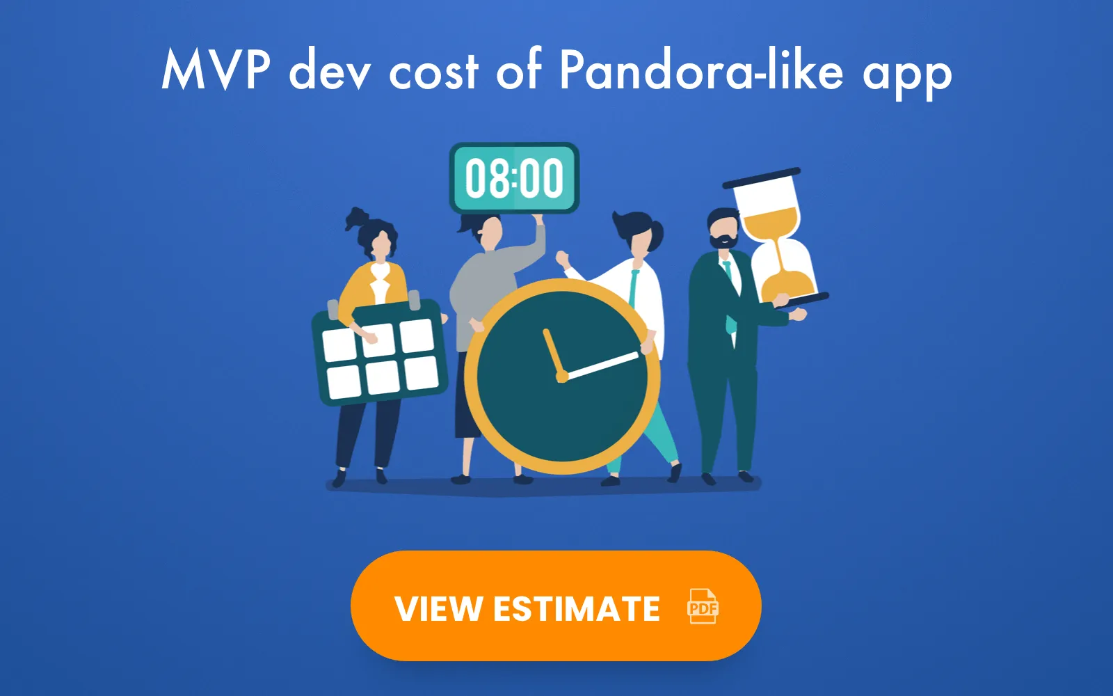 Pandora app development cost by features