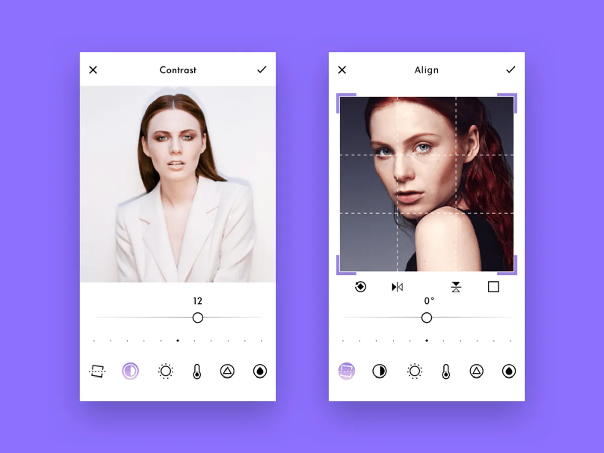 Photo editing app design concept by Cleverod