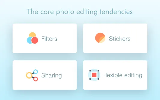 Photo editing tendencies in apps like Retrica