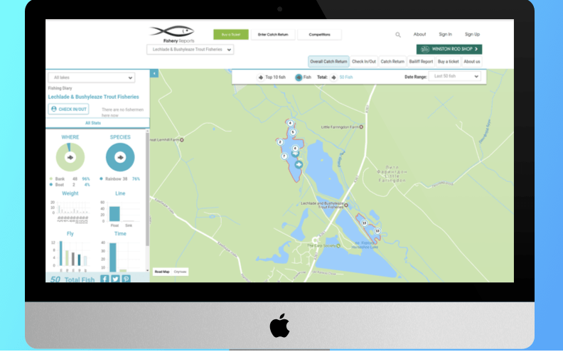 Ponds map