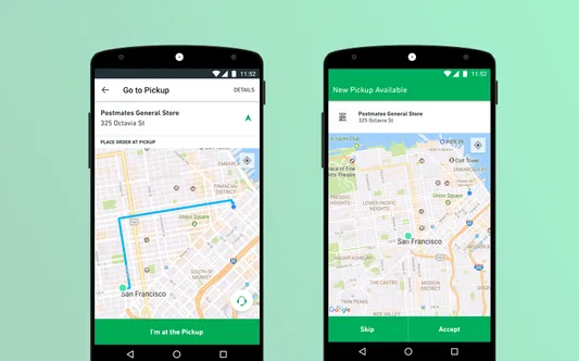 Postmates food delivery app: courier app
