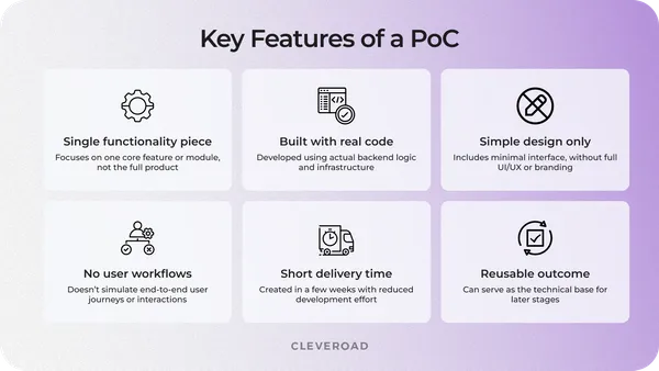 Proof of Concept prototyping key features
