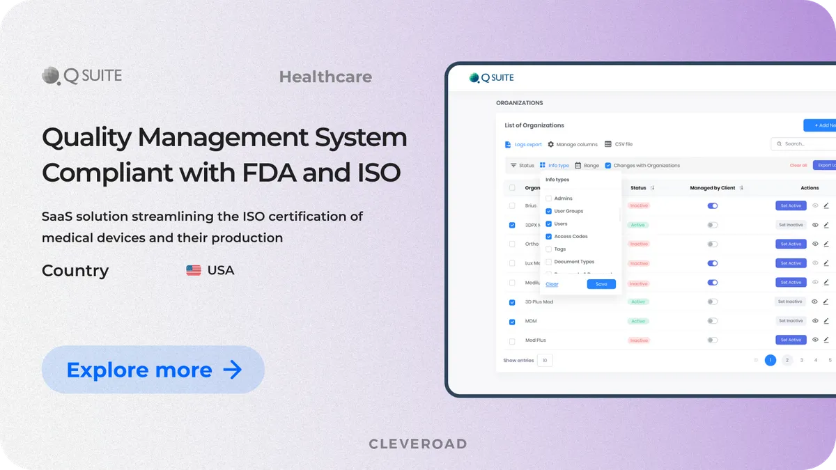QMS system by Cleveroad