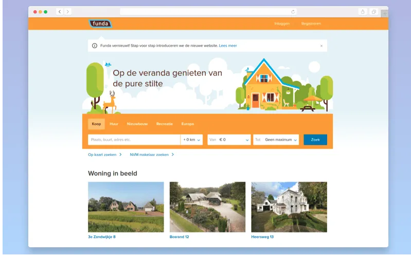 Real estate platform: Funda