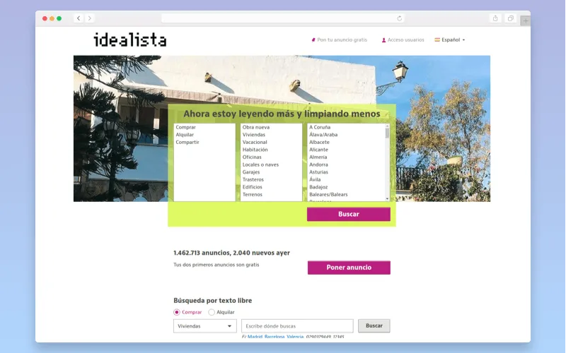 Real estate platform: Idealista