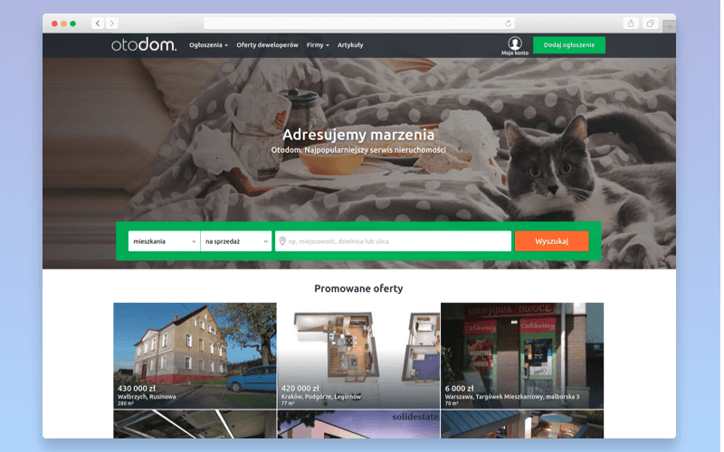 Real estate platform: Otodom