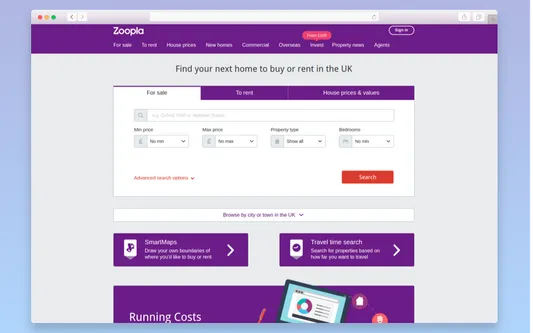 Real estate platform: Zoopla