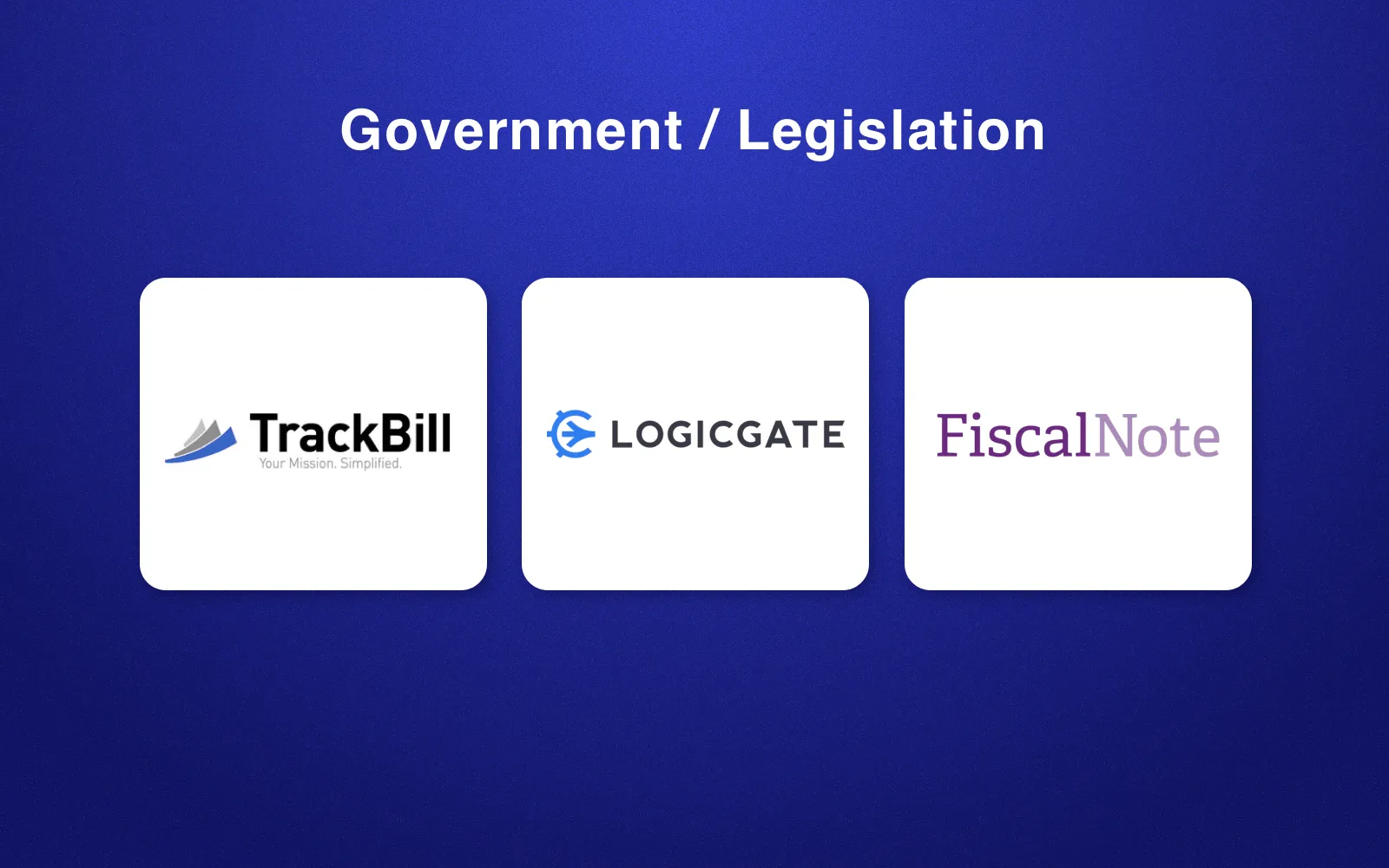 RegTech companies in government/legislation field