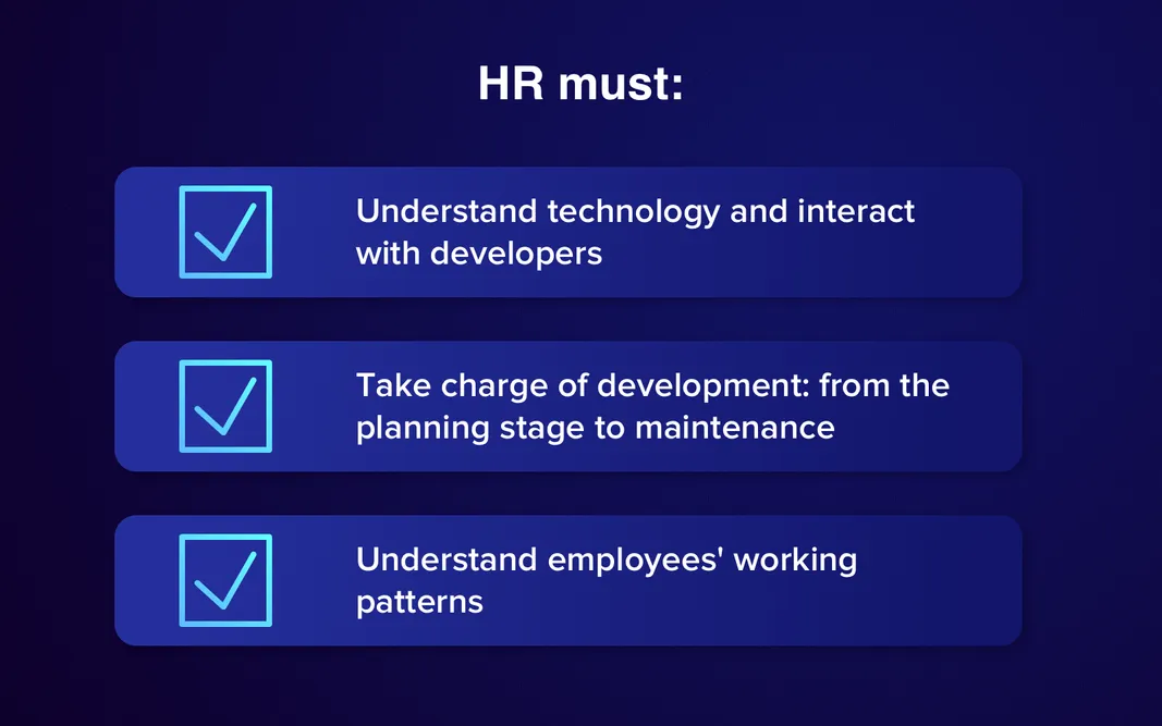 Responsibilities of your HR staff during HR software development