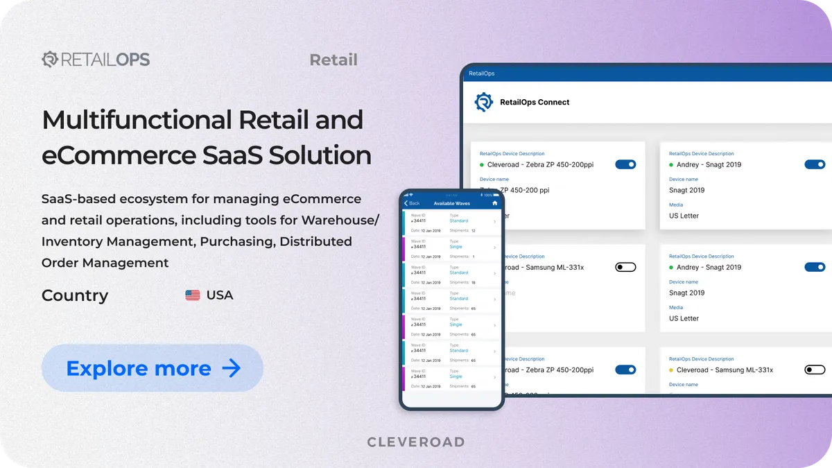 RetailOps platform from Cleveroad