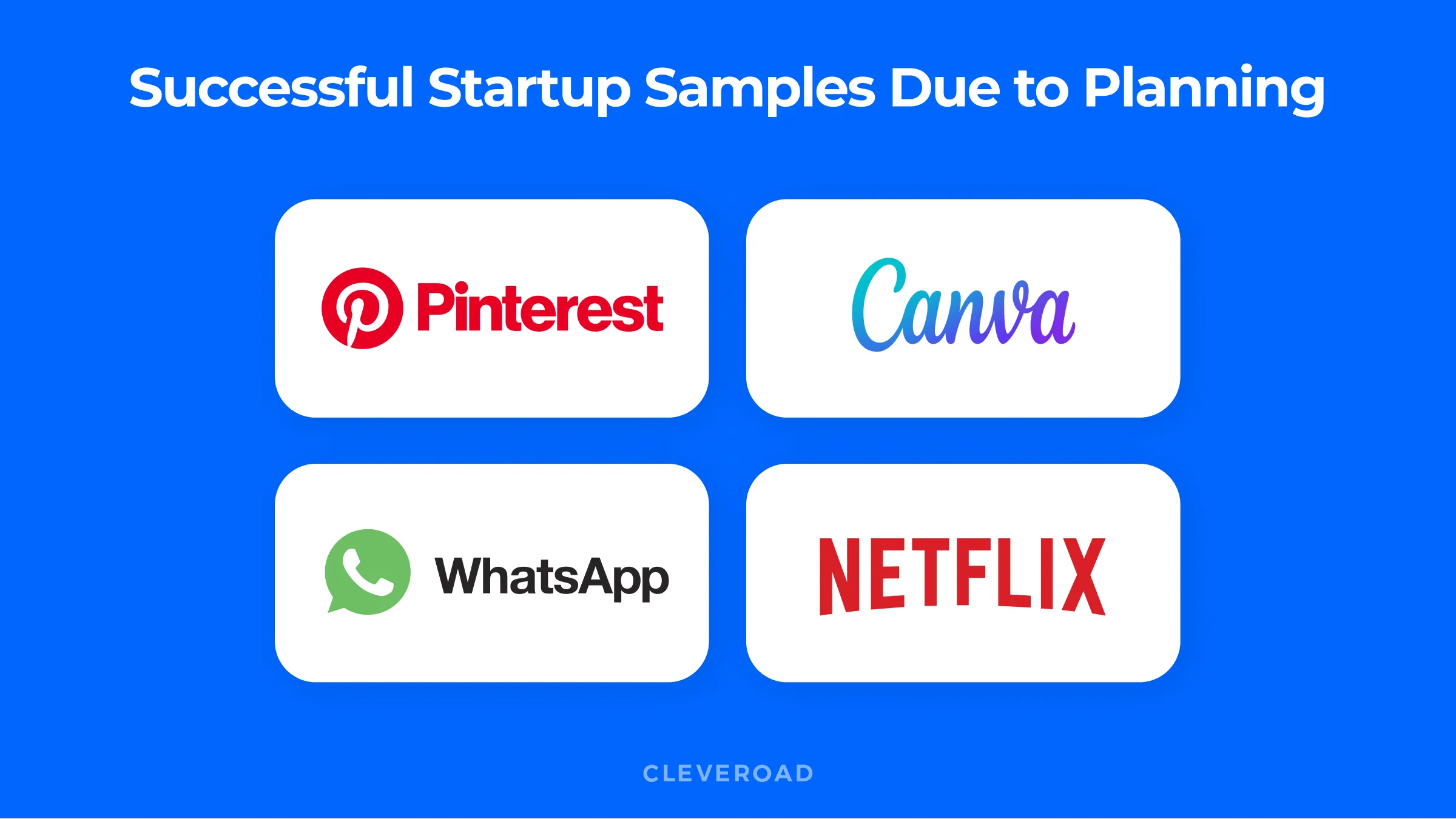 Samples of startups successful due to accurate planning