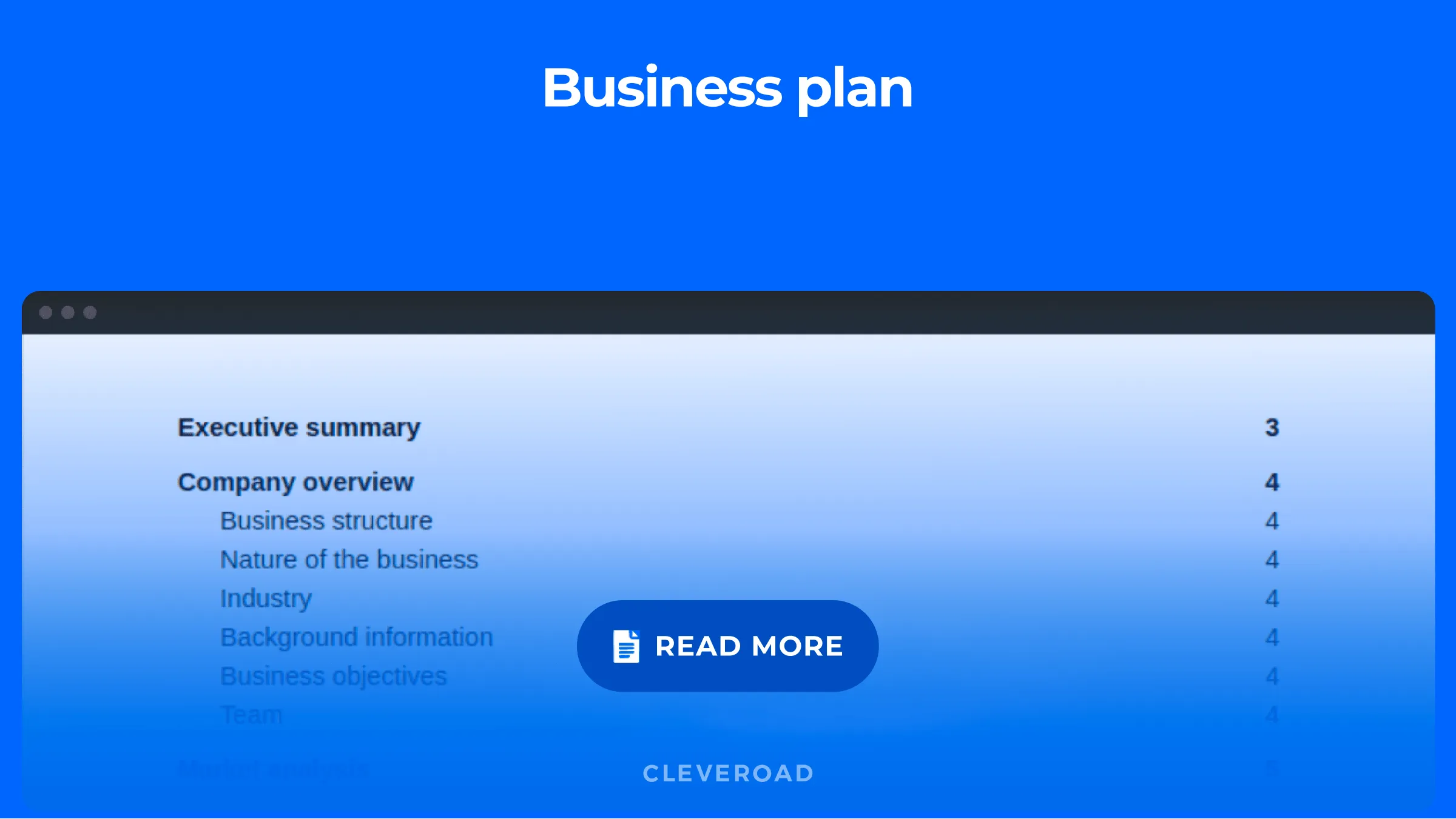 Shopify tech company business plan template