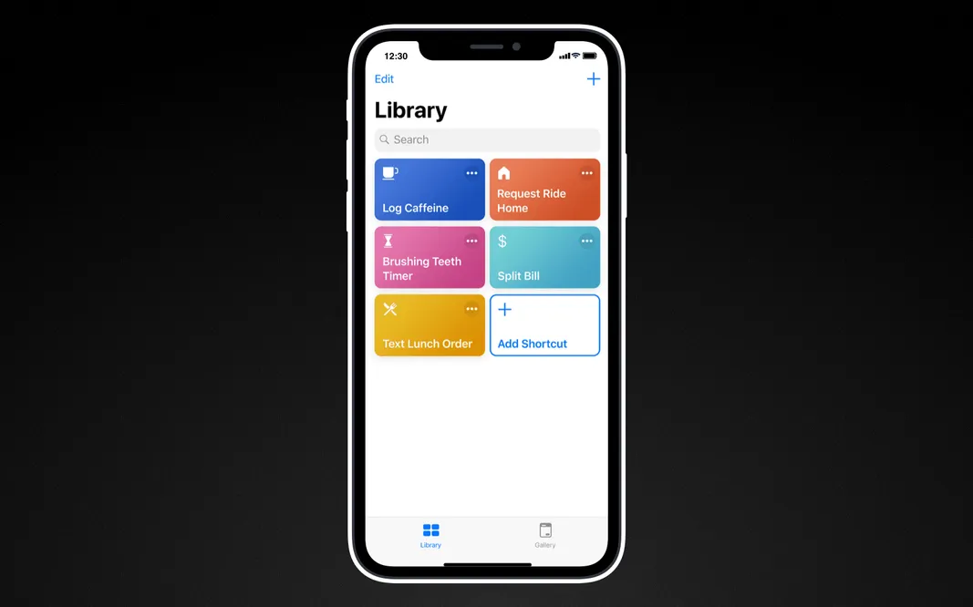 Siri Shortcuts interface
