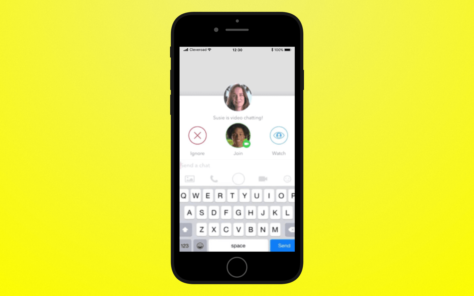 Add video and audio calls to create an app like Snapchat