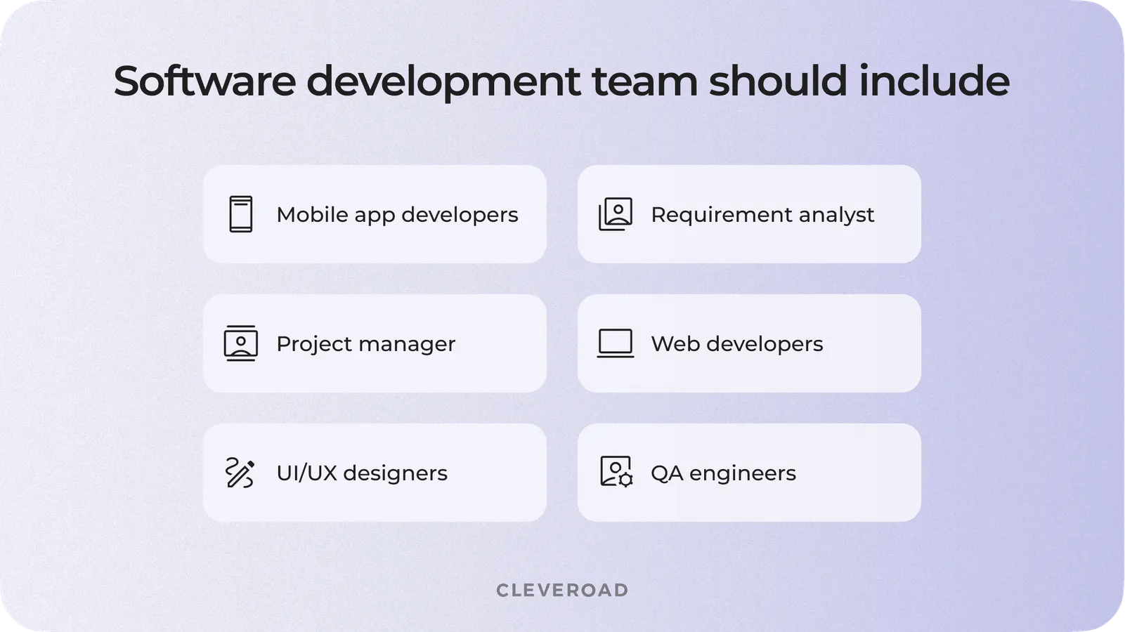 Software development team should include