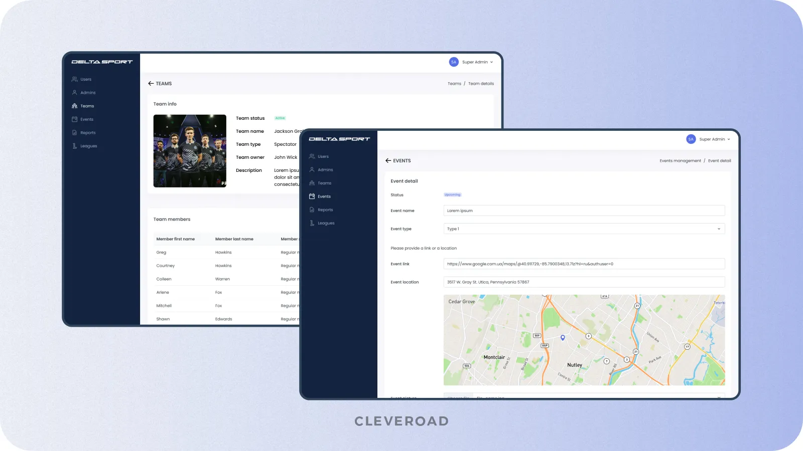 Software system for creators and spectators of sports activities by Cleveroad
