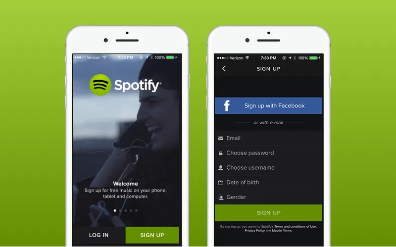 Spotify app registration