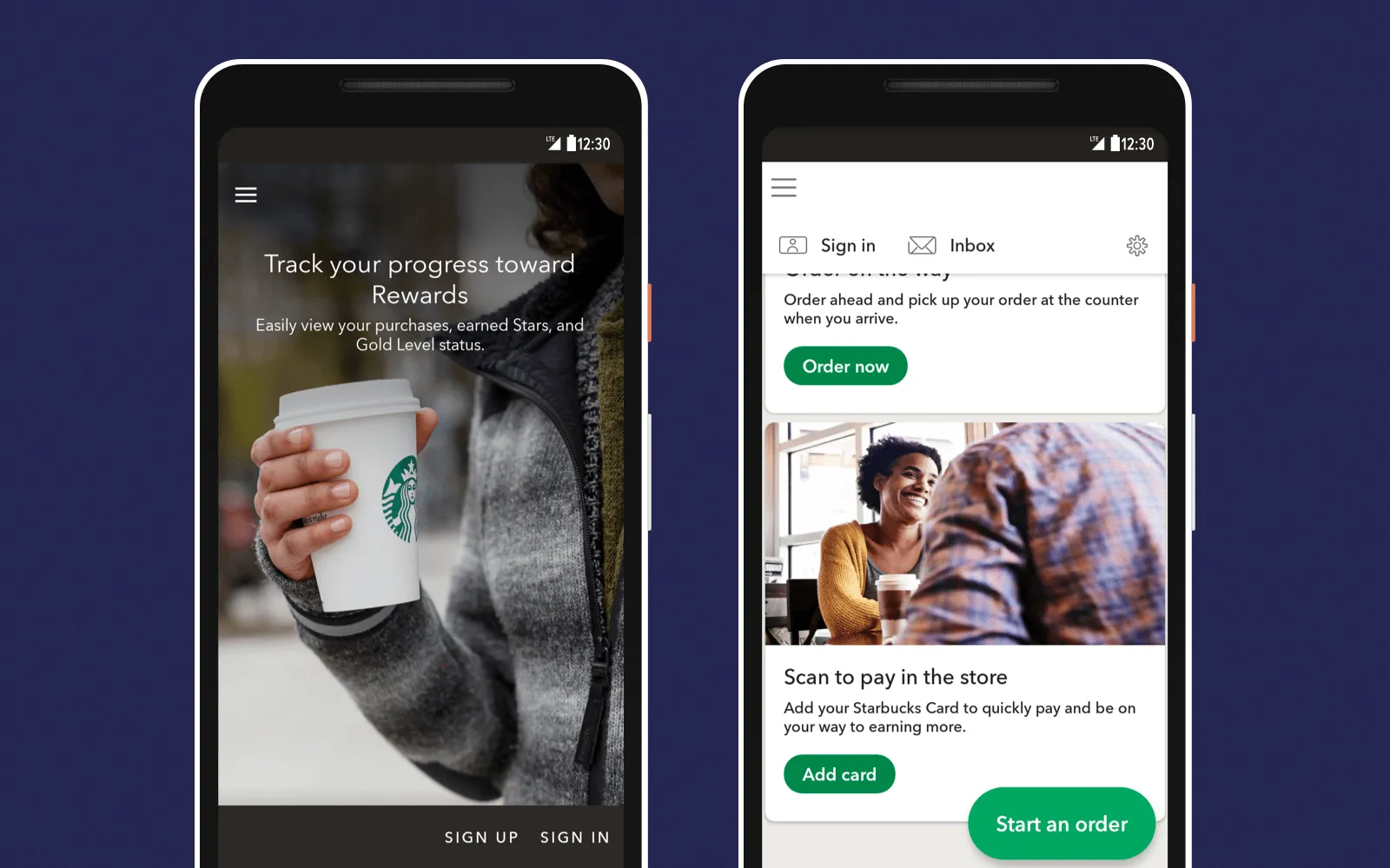 Starbucks is a personalized app that improves the Starbucks cafes experience