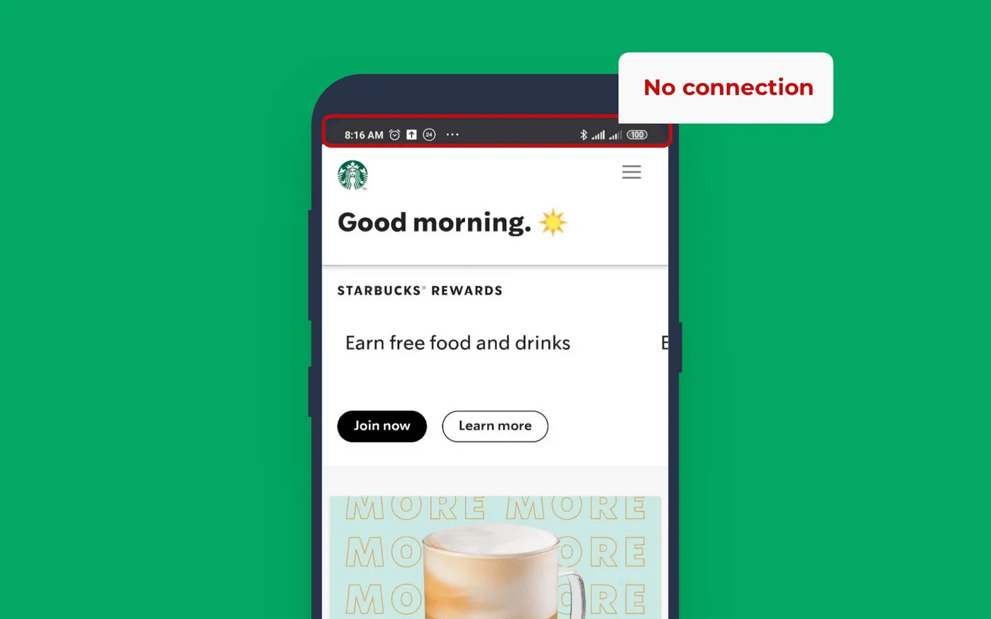 Starbucks PWA how it works offline