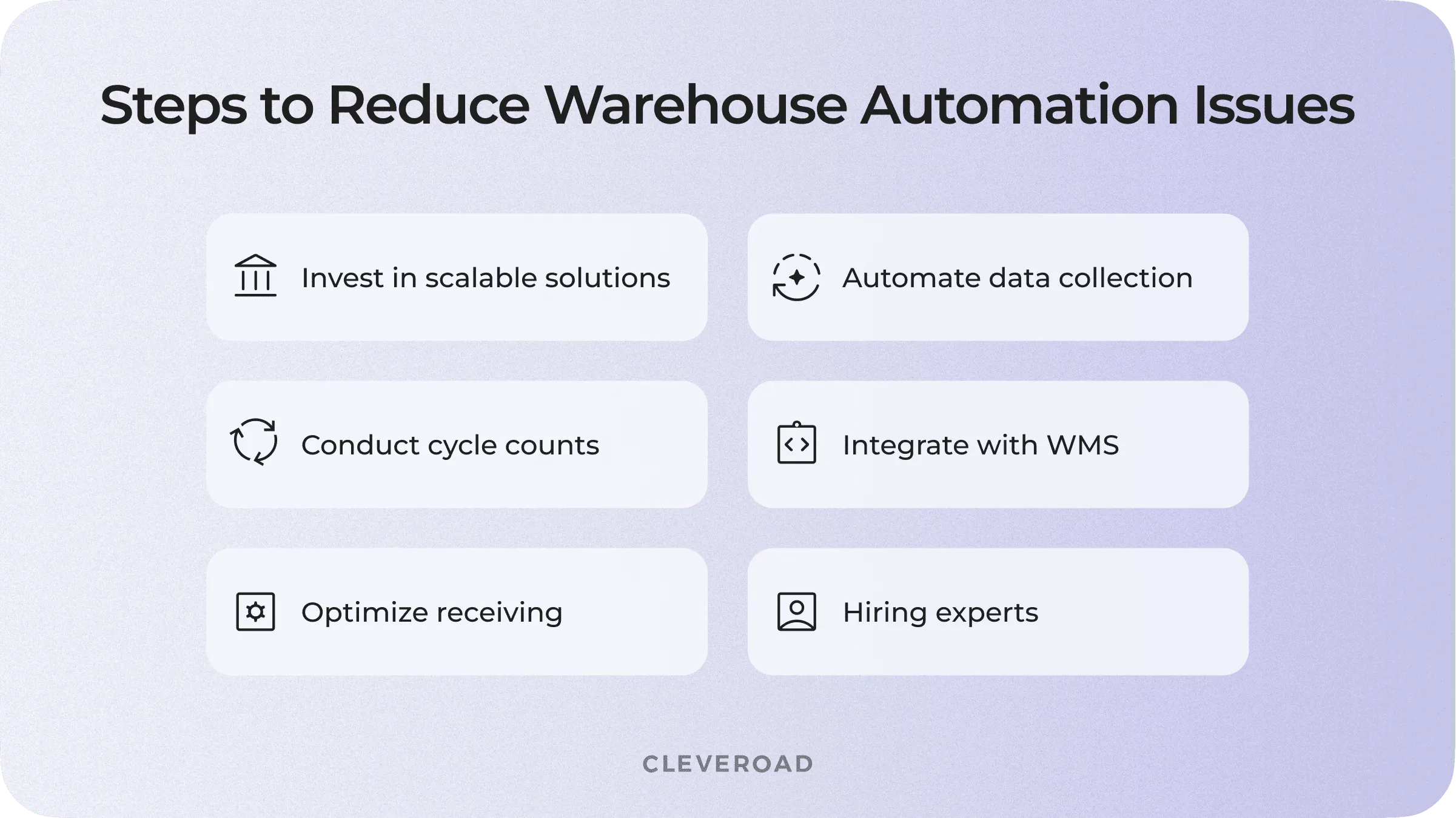 Steps to solve warehouse automation challenges