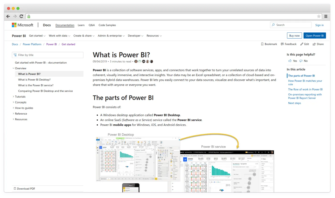 Tech documentation example