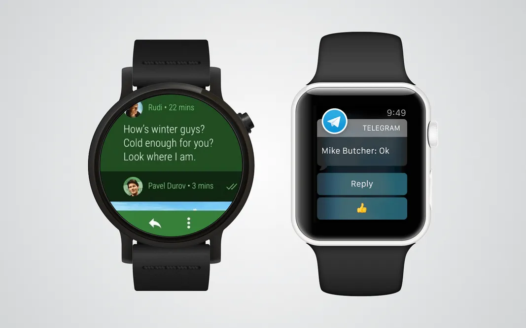 telegram on apple watch and android wear