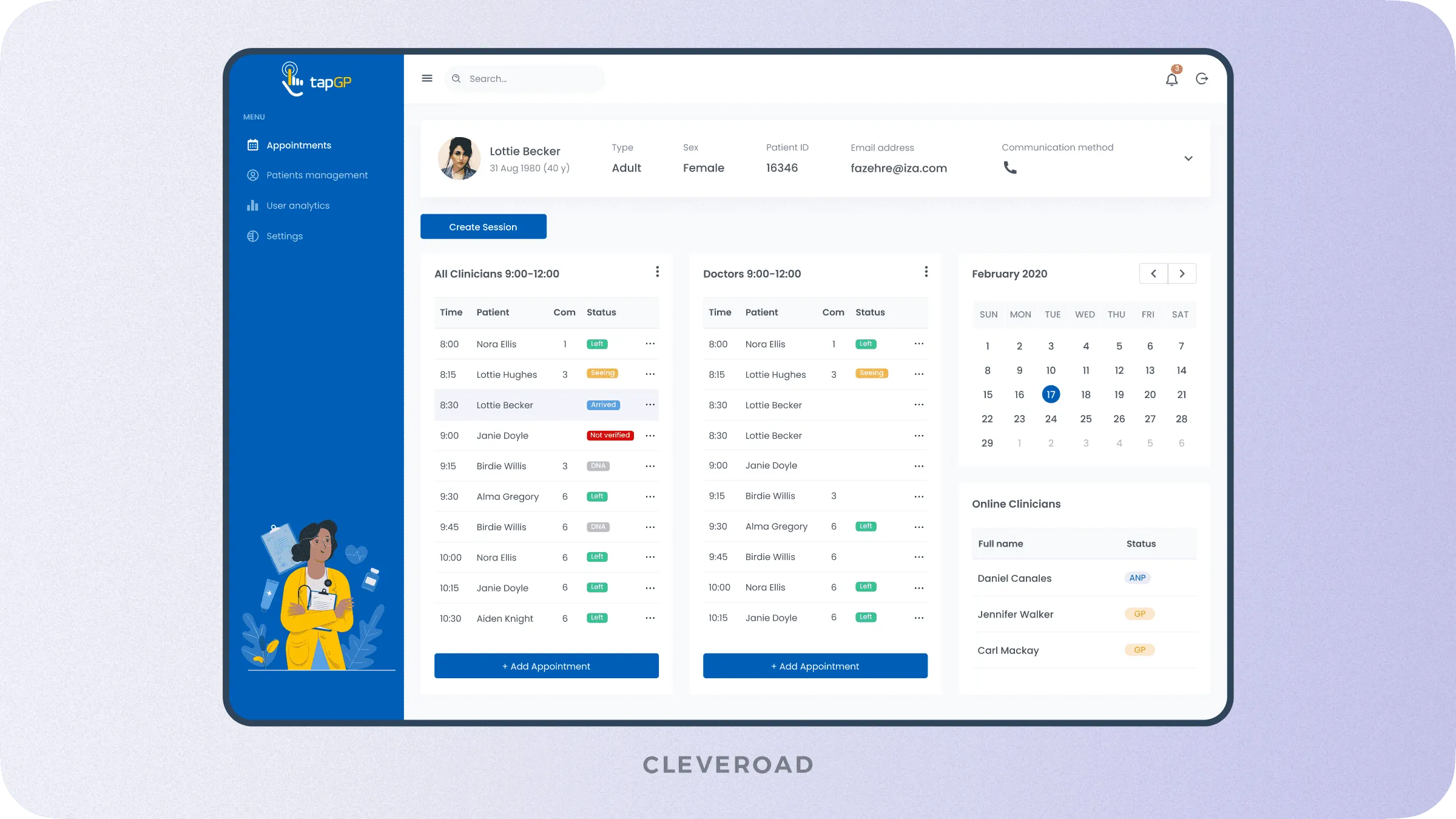 Telehealth platform created by Cleveroad