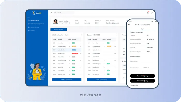 Telemedicine appointments management system by Cleveroad