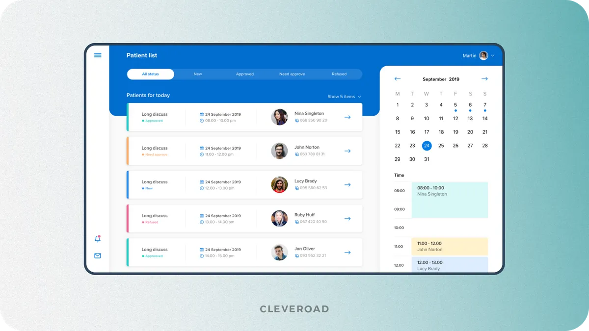Telemedicine management system by Cleveroad