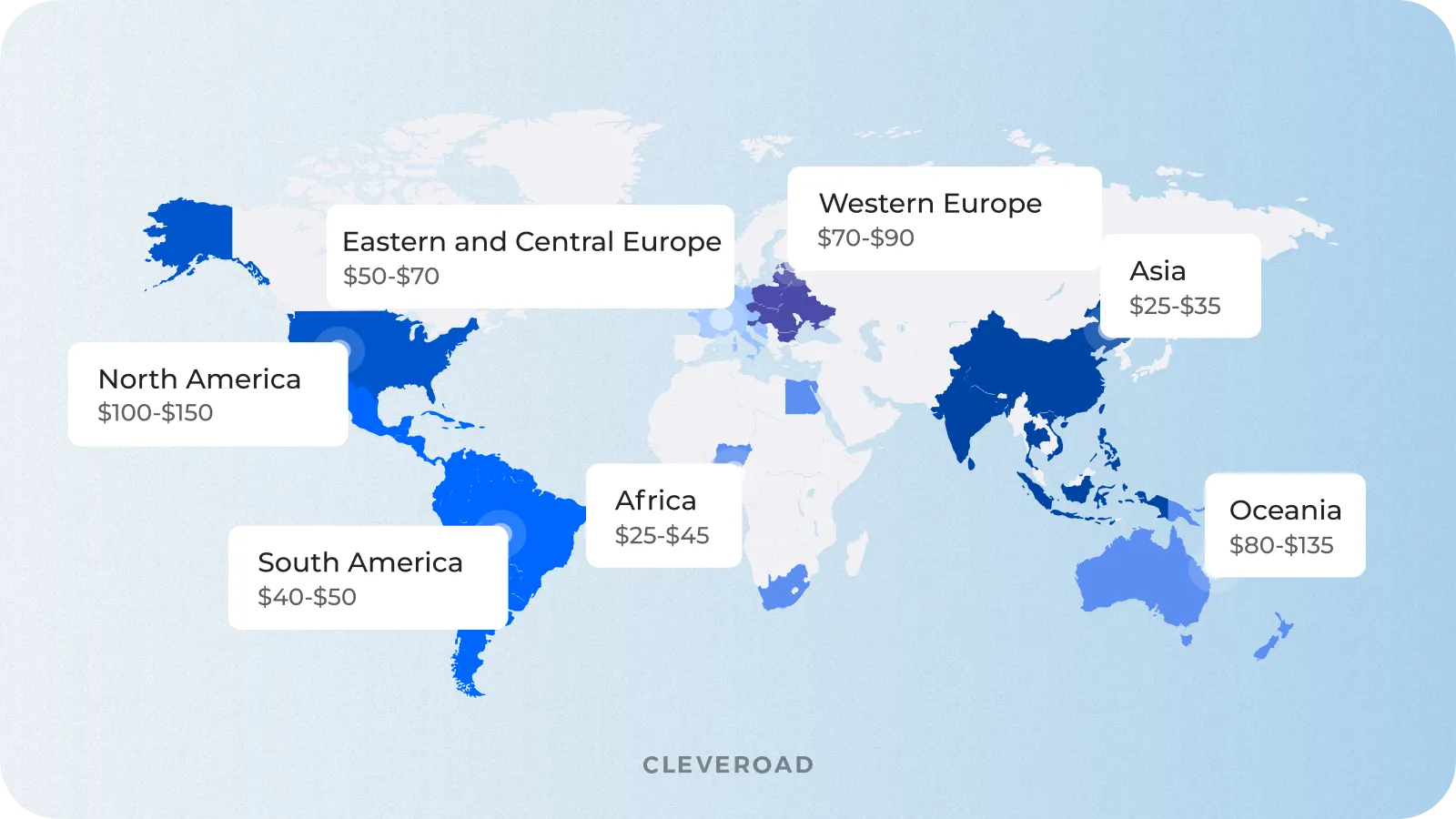 The most popular outsourcing regions in 2023