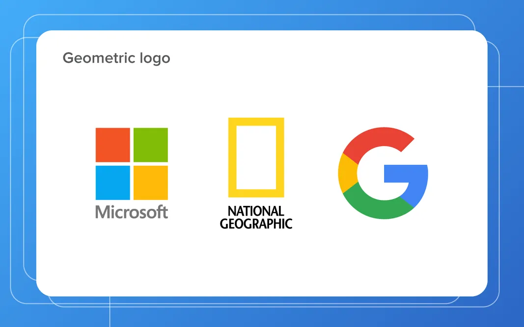 The use of geometric shapes as company logo ideas
