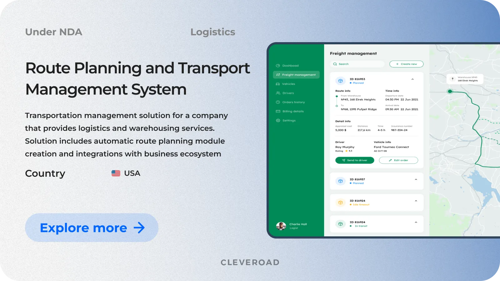 Transport management system by Cleveroad