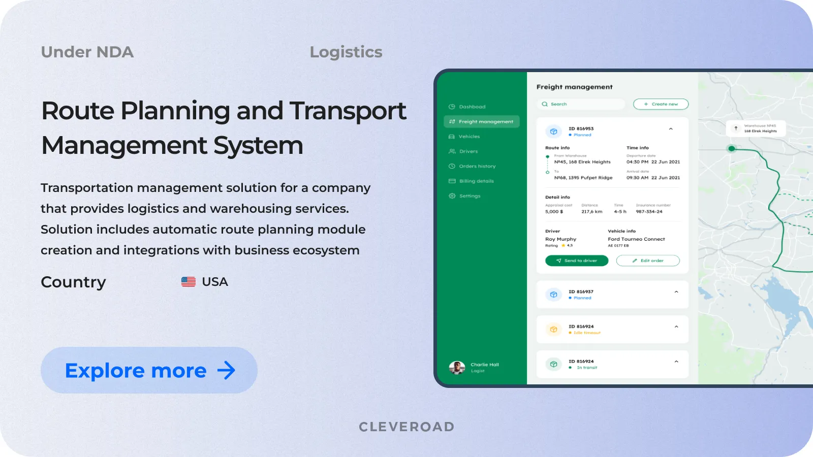 Transport management system by Cleveroad