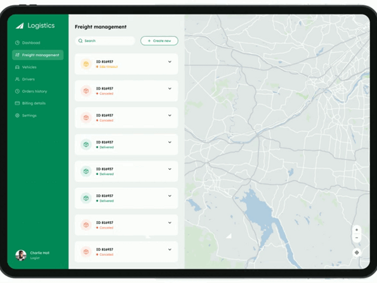 Transportation Management System created by Cleveroad