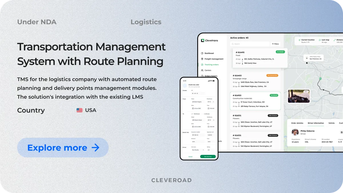 Transportation Management System from Cleveroad