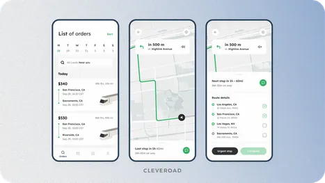 Transportation Management System interface created by Cleveroad