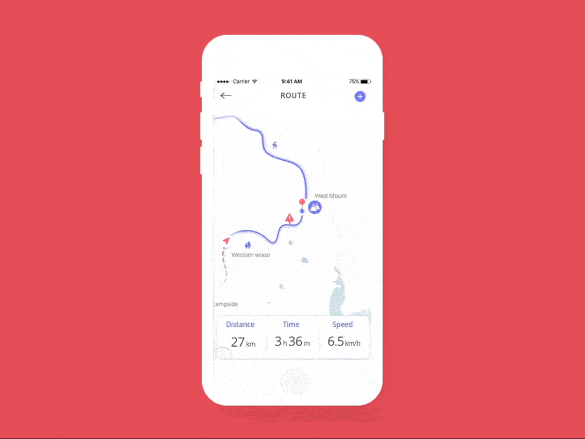 Travel app design concept