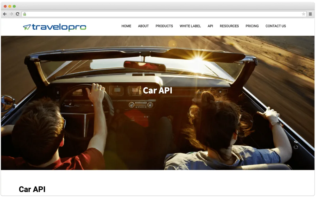 TraveloPro's Globar Car API