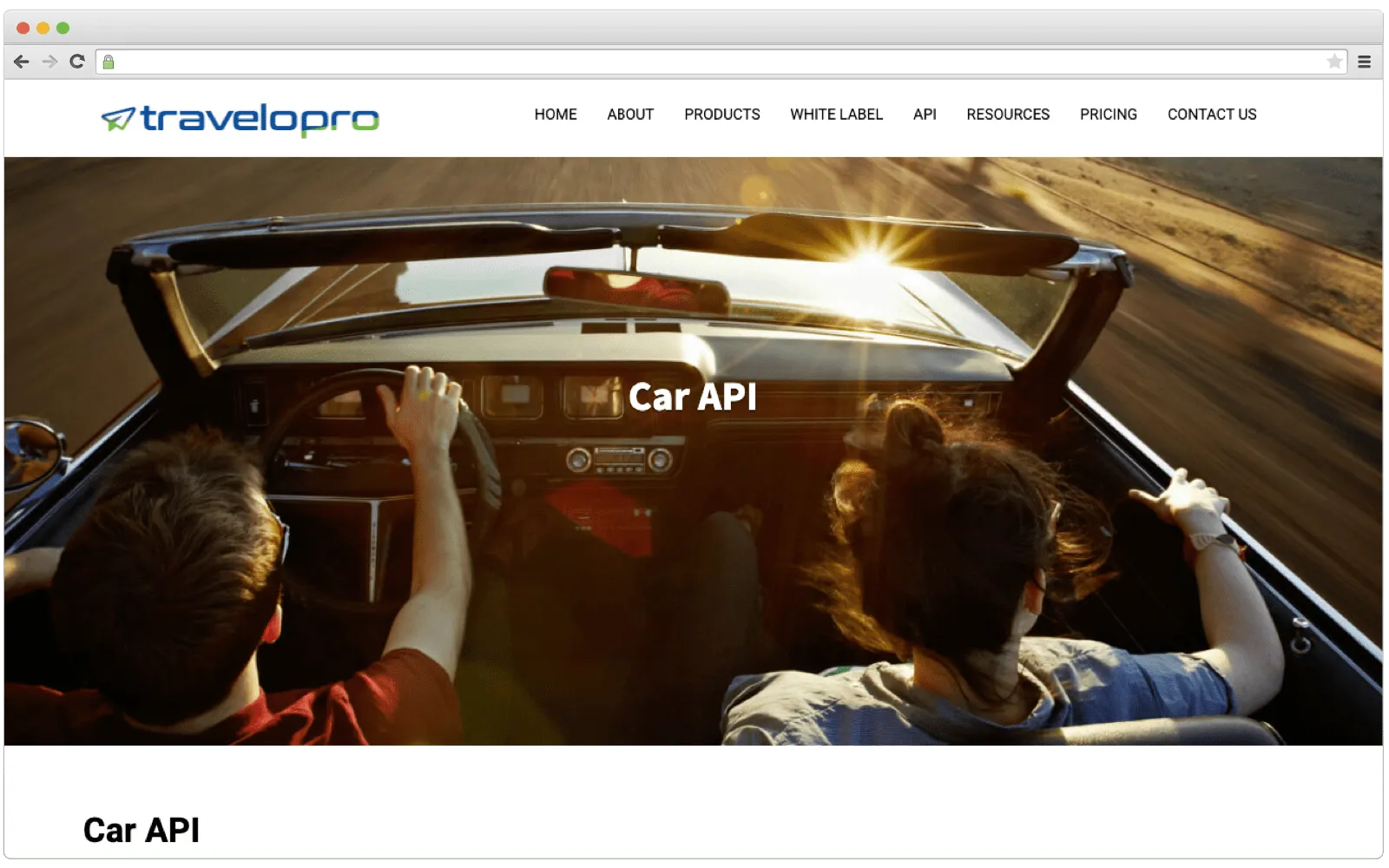 TraveloPro's Globar Car API