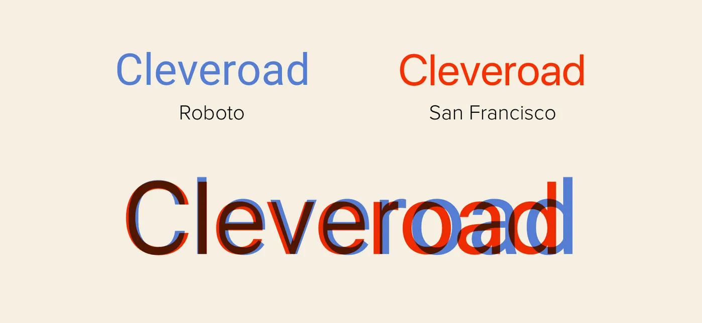 Typefaces on Android and iOS
