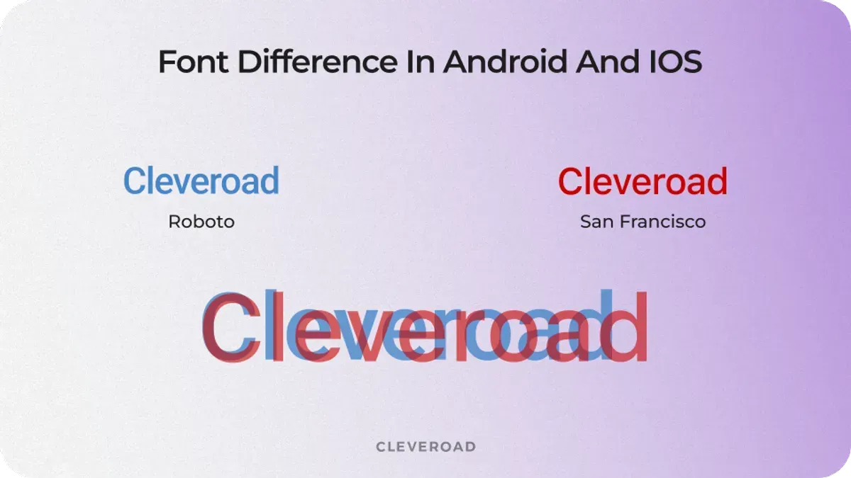 Typefaces on Android and iOS