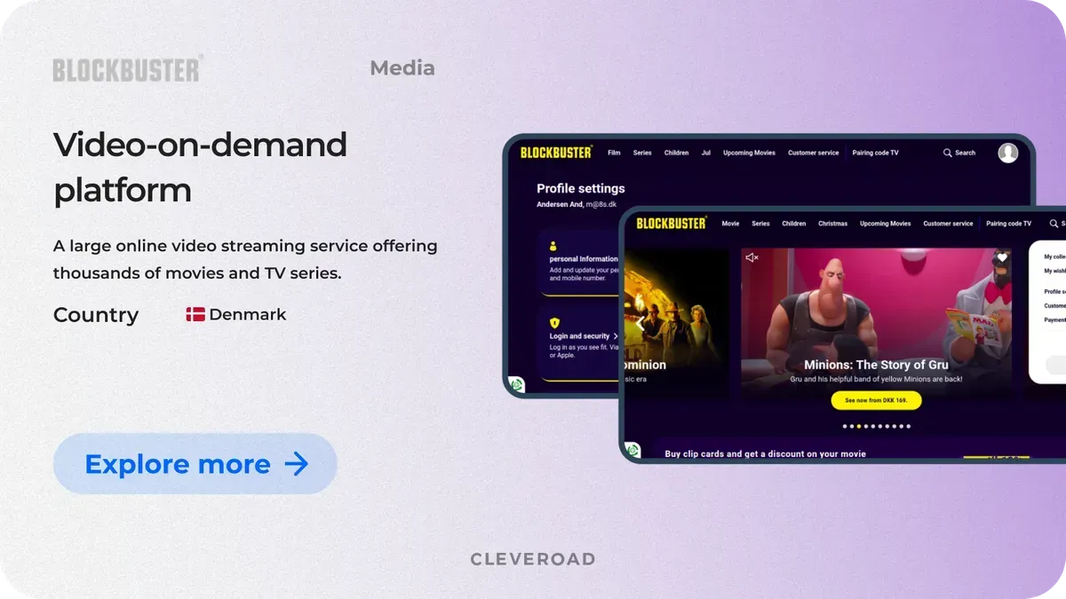 VoD platform by Cleveroad