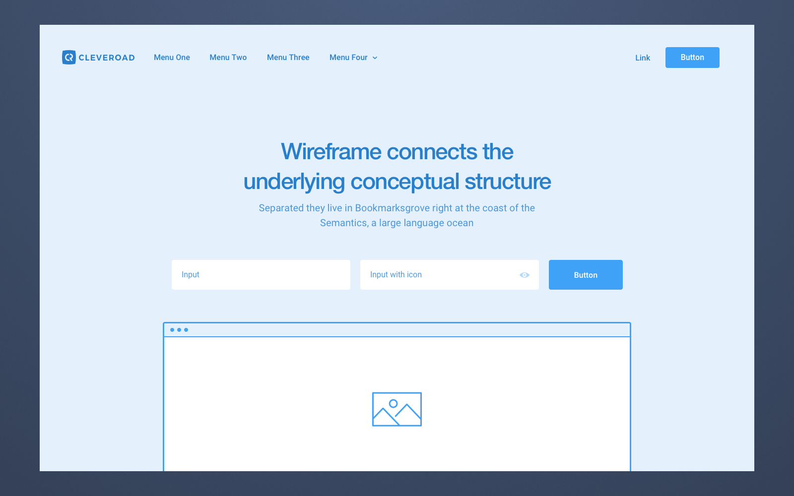 An example of a website wireframe