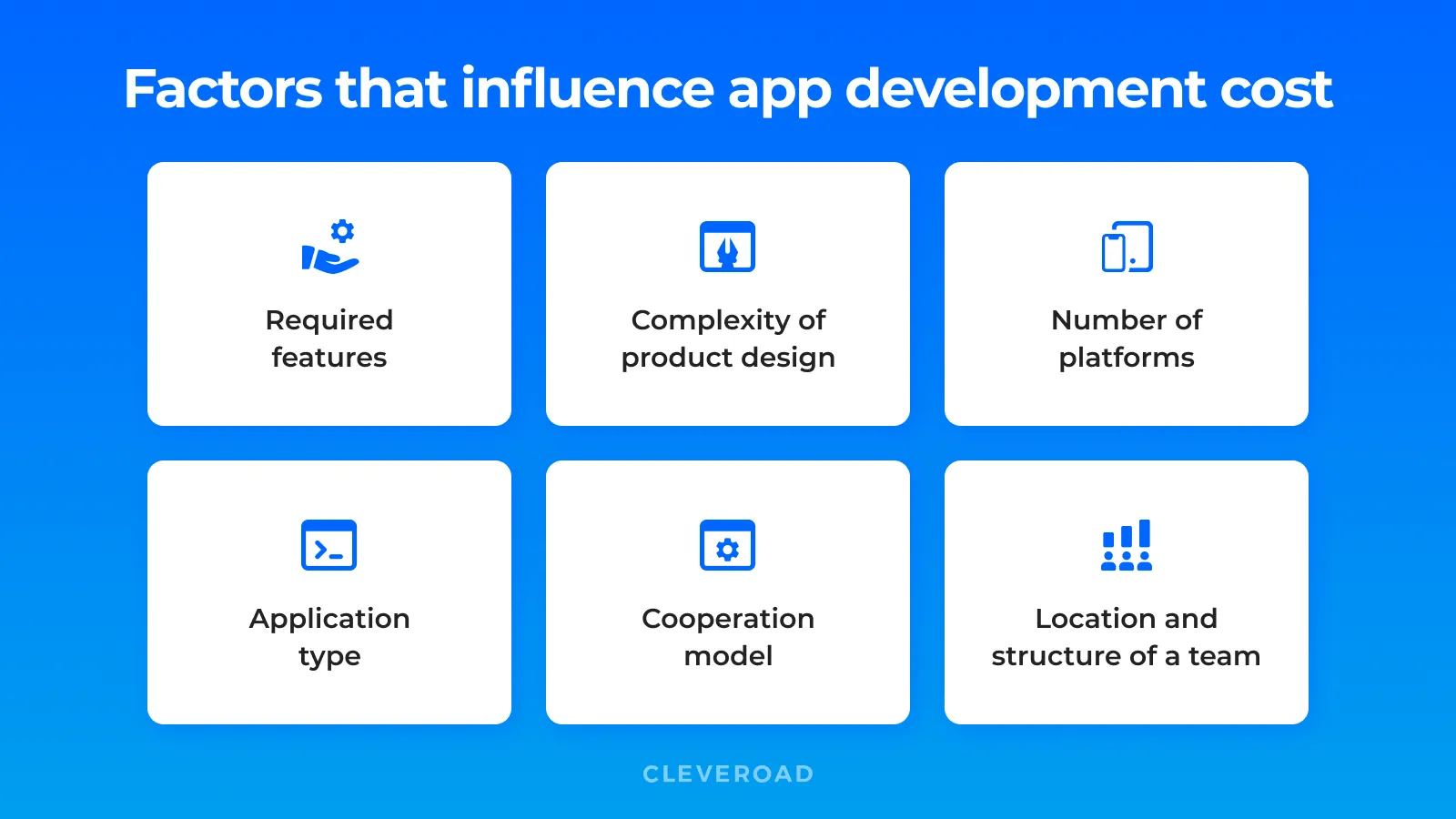 what influences the cost to create an app