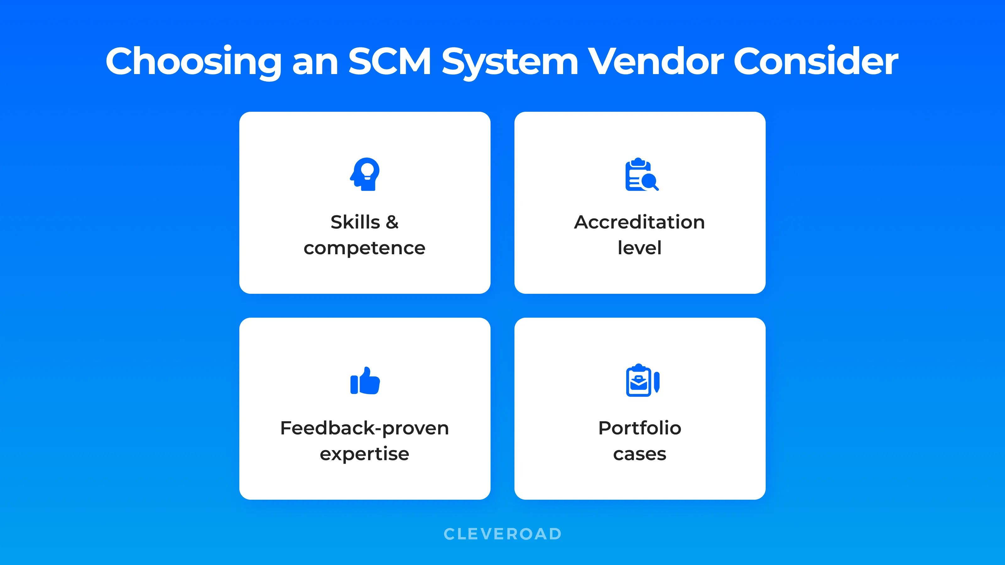What to consider choosing an SCM vendor